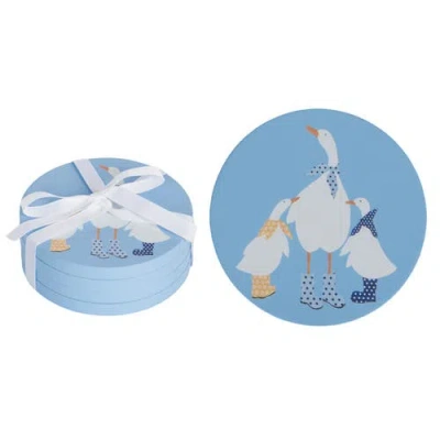 Transpac Mdf Ducks In Blue