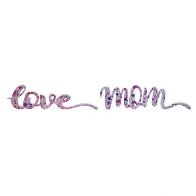 Transpac Mdf Script Love And Mom Decor Set Of 2 Spring Home Decorations Freestanding Signs For Sprin In Purple