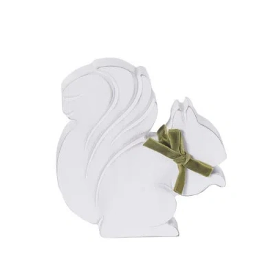 Transpac Mdf Squirrel Decor Animal Figurine White Tabletop Accent