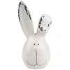 Transpac Medium Dolomite Bunny Head - Charming Decorative Object For Easter, Ceramic Animal Figurine In White In White