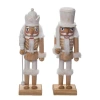 Transpac Medium Wood White Rustic Nutcracker Set Of 2 Christmas Decor In White