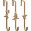 Transpac Metal Christmas Icon Wreath Holder Set Of Three Decorations In Gold