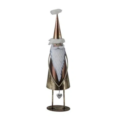 Transpac Metal Holiday Santa With Heart In Multi
