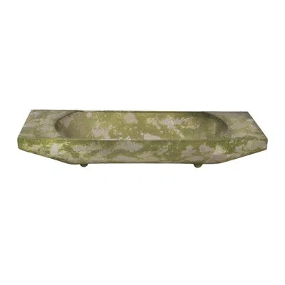 Transpac Metal Mossy Dough Bowl Home Decorations Spring In Green
