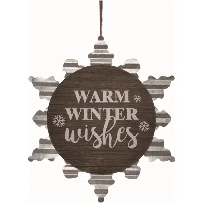 Transpac Metal Multicolor Christmas Snowflake Wall Decor