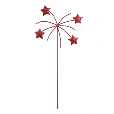 Transpac Metal Star Pick Red For Spring Home Decor In Multi