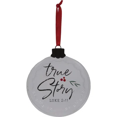 Transpac Metal True Story Ornament Multicolor Christmas Tree Decoration In Gray