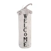 Transpac Metal Welcome Pumpkin Decor In White