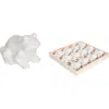 Transpac Mini Ceramic Frogs In White