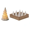 Transpac Mini Dolomite Led Light Up Tree White Ceramic Tabletop Decoration In Multi