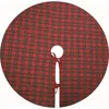 Transpac Multicolor Christmas Traditional Plaid Tree Skirt Festive Decor In Red