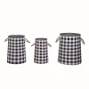 Transpac Multicolor Harvest Nesting Buffalo Check Buckets Set Of 3 Metal In Multi