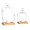 Transpac Multicolor Harvest Rustic Lanterns Set Of 2 Metal Candle Holders In Multi