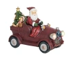 Transpac Multicolor Light Up Musical Santa Wagon Decorative Resin Figurine In Multi
