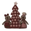 Transpac Multicolor Plush Gingerbread Advent Calendar Soft Polyester Decor In Multi