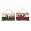 Transpac Multicolor Reversible Christmas Truck Wall Decor For Holiday Home In Multi