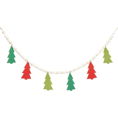 Transpac Multicolored Christmas Beaded Bright Tree Decor