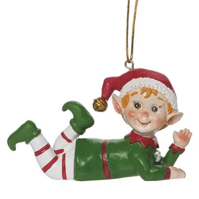 Transpac Multicolored Christmas Bright Elf Ornament