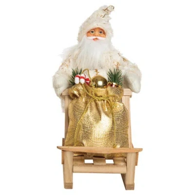 Transpac Multicolored Christmas Elegant Metallic Santa Decor