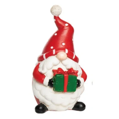 Transpac Multicolored Christmas Happy Holidays Gnome Figurine
