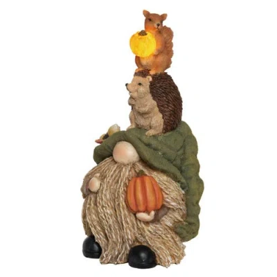 Transpac Multicolored Harvest Light Up Braided Beard Gnome Decor
