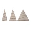 Transpac Off-white Textured Winter Trees Set Of 3 Decorative Figurines In Multi