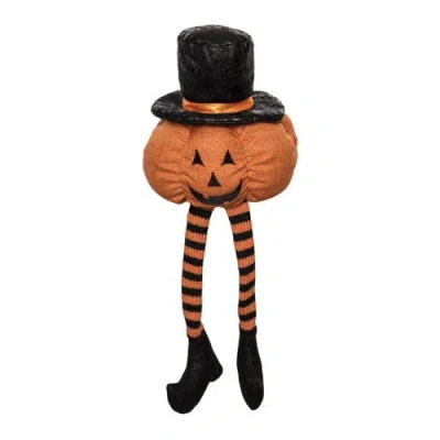 Transpac Plush Jack Shelf Sitter Decorative Figurine Halloween Decor In Black