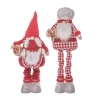 Transpac Plush Plaid Baker Gnome Set Of 2 Christmas Decorations In Multi