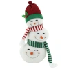Transpac Plush Stacked Snowman Heads Decorative Figurines For Christmas In White