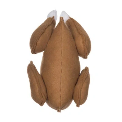 Transpac Plush Turkey Decor In Brown