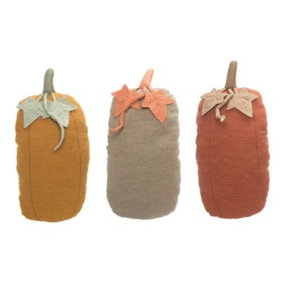 Transpac Ptall Pumpkin Set Of 3 Fall Harvest Home Decorations In Multi