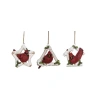 Transpac Resin Birch Branch Cardinal Ornament Set Of 3 Christmas Decor In Multi
