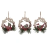 Transpac Resin Cardinal Wreath Ornament Set Of 3 Home Decorations In Multi