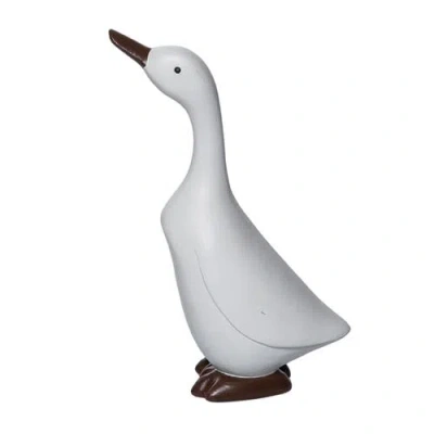 Transpac Resin Duck Figurine Multicolored For Spring Home Decor In White