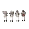 Transpac Resin Gray Snowmen Shelf Sitter Set Of 4 Christmas Decor In Gray