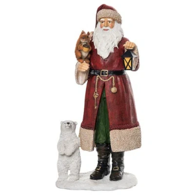 Transpac Resin Multicolored Christmas Santa And Critter Decor