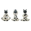 Transpac Resin Mummy Cat Figurine Set Of 3 Halloween Decor In White