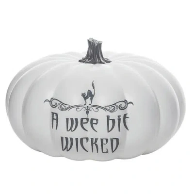 Transpac Resin White Halloween Pumpkin Table Decor