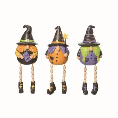 Transpac Resin Witchy Shelf Sitter Set Of 3 Decorative Figurines In Multi