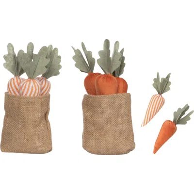 Transpac Set Of 2 Fabric Carrots In Multi