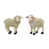 Transpac Set Of 2 Resin Lamb Figurines Charming Home Decorations Decorative Objects In Neutral