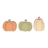 Transpac Set Of 3 Decorative Pumpkin Sculptures For Autumn Decor In Multi