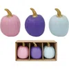 Transpac Set Of 3 Multicolor Resin Pumpkin Sculptures Decorative Fall Decor In Multi
