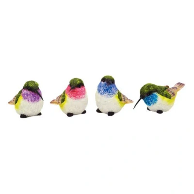 Transpac Small Resin Hummingbird Figurine Set Of 4 Spring Home Decorations For Summer Decor And Deco In Green