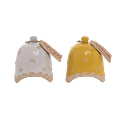 Transpac Small Terracotta Toad House Set Of 2 Spring Home Decorations For Garden And Patio In Multi