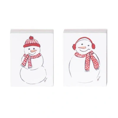 Transpac Snowman Block Set Of 2 Tabletop Christmas Decor In Multi