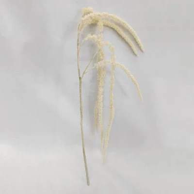 Transpac Sullivan's Amaranthus Spray, Cream Faux Floral Stem For Crafting, Weddings, Home And Holida In Sand