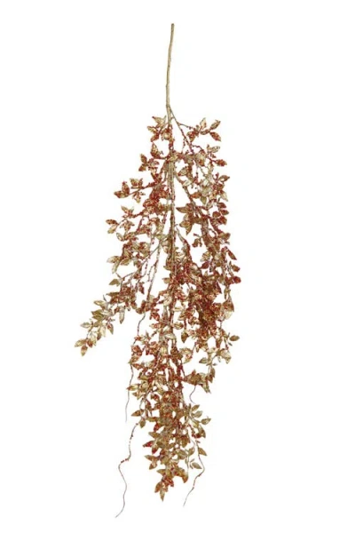 Transpac Sullivan's Christmas Glitter Swag, Gold Glittered Floral Decor For Crafting, Weddings, Home