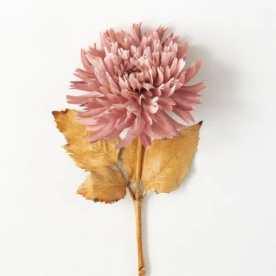 Transpac Sullivan's Dahlia Stem, Pink Faux Floral Stem For Crafting, Weddings, Home And Holiday Deco