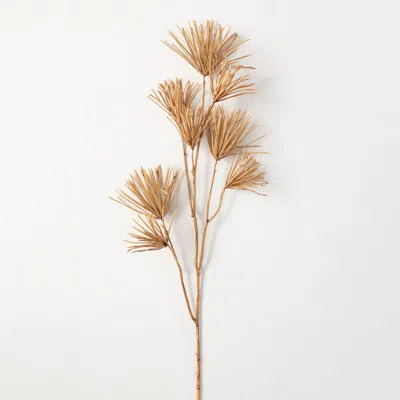 Transpac Sullivan's Podocarpus Stem, Brown Faux Floral Stem For Crafting, Weddings, Home And Holiday